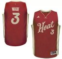 Wholesale Cheap Men's Miami Heat #3 Dwyane Wade Revolution 30 Swingman 2015 Christmas Day Red Jersey