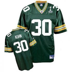 Wholesale Cheap Packers #30 John Kuhn Green Super Bowl XLV Stitched NFL Jersey