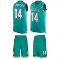 Wholesale Cheap Nike Dolphins #14 Ryan Fitzpatrick Aqua Green Team Color Men's Stitched NFL Limited Tank Top Suit Jersey