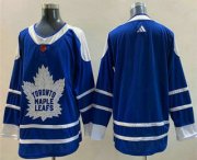 Cheap Men's Toronto Maple Leafs Blank Blue 2022 Reverse Retro Stitched Jersey