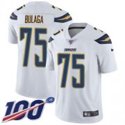 Wholesale Cheap Nike Chargers #75 Bryan Bulaga White Men's Stitched NFL 100th Season Vapor Untouchable Limited Jersey