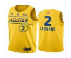 Wholesale Cheap Men's 2021 All-Star #2 Kawhi Leonard Yellow Western Conference Stitched NBA Jersey