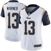 Wholesale Cheap Nike Rams #13 Kurt Warner White Women's Stitched NFL Vapor Untouchable Limited Jersey