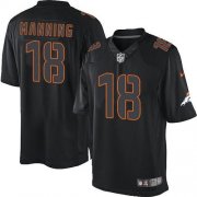 Wholesale Cheap Nike Broncos #18 Peyton Manning Black Men's Stitched NFL Impact Limited Jersey