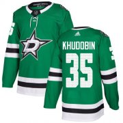 Cheap Men's Dallas Stars #35 Anton Khudobin Green Stitched NHL Jersey
