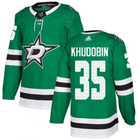 Cheap Men\'s Dallas Stars #35 Anton Khudobin Green Stitched NHL Jersey