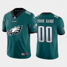 Wholesale Cheap Philadelphia Eagles Custom Green Men\'s Nike Big Team Logo Vapor Limited NFL Jersey