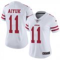 Wholesale Cheap Nike 49ers #11 Brandon Aiyuk White Women's Stitched NFL Vapor Untouchable Limited Jersey