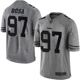 Wholesale Cheap Nike 49ers #97 Nick Bosa Gray Men\'s Stitched NFL Limited Gridiron Gray Jersey