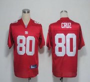Wholesale Cheap Giants #80 Victor Cruz Red Stitched NFL Jersey