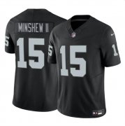 Cheap Men's Las Vegas Raiders #15 Gardner Minshew II Black 2024 F.U.S.E. Football Stitched Jersey
