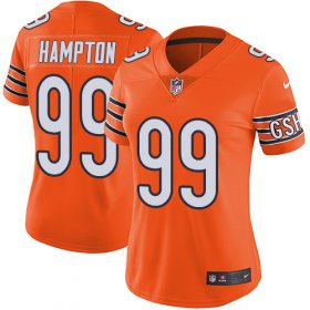 Wholesale Cheap Nike Bears #99 Dan Hampton Orange Women\'s Stitched NFL Limited Rush Jersey