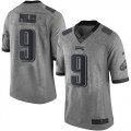 Wholesale Cheap Nike Eagles #9 Nick Foles Gray Men's Stitched NFL Limited Gridiron Gray Jersey