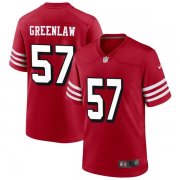 Wholesale Cheap Men's San Francisco 49ers #57 Dre Greenlaw New Red Football Stitched Game Jersey