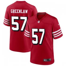 Wholesale Cheap Men\'s San Francisco 49ers #57 Dre Greenlaw New Red Football Stitched Game Jersey