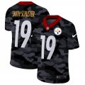 Cheap Pittsburgh Steelers #19 JuJu Smith-Schuster Men's Nike 2020 Black CAMO Vapor Untouchable Limited Stitched NFL Jersey