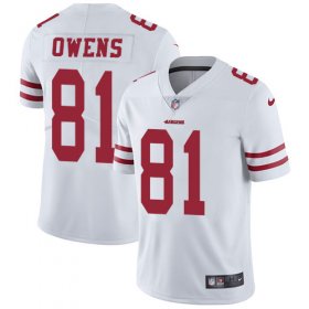 Wholesale Cheap Nike 49ers #81 Terrell Owens White Men\'s Stitched NFL Vapor Untouchable Limited Jersey