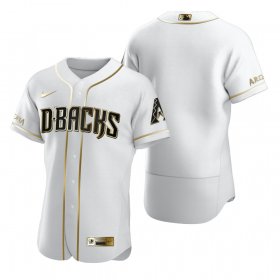 Wholesale Cheap Arizona Diamondbacks Blank White Nike Men\'s Authentic Golden Edition MLB Jersey