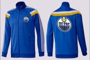 Wholesale Cheap NHL Edmonton Oilers Zip Jackets Blue-3