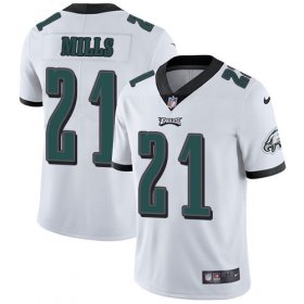 Wholesale Cheap Nike Eagles #21 Jalen Mills White Men\'s Stitched NFL Vapor Untouchable Limited Jersey