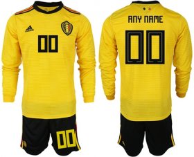 Wholesale Cheap Belgium Personalized Away Long Sleeves Soccer Country Jersey