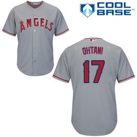 Wholesale Cheap Angels #17 Shohei Ohtani Grey Cool Base Stitched Youth MLB Jersey