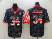 Wholesale Cheap Men's Las Vegas Raiders #34 Bo Jackson USA Camo 2020 Salute To Service Stitched NFL Nike Limited Jersey
