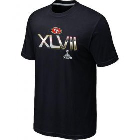 Wholesale Cheap Men\'s San Francisco 49ers Super Bowl XLVII On Our Way T-Shirt Black
