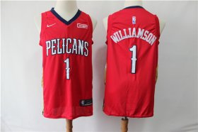 Wholesale Cheap Pelicans 1 Zion Williamson Red Nike Swingman Jersey
