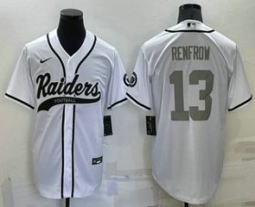 Wholesale Men\'s Las Vegas Raiders #13 Hunter Renfrow White Stitched MLB Cool Base Nike Baseball Jersey