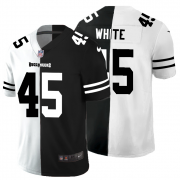 Cheap Tampa Bay Buccaneers #45 Devin White Men's Black V White Peace Split Nike Vapor Untouchable Limited NFL Jersey
