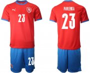 Wholesale Cheap Men 2020-2021 European Cup Czech Republic home red 23 Soccer Jersey