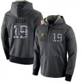 Wholesale Cheap NFL Men's Nike Cleveland Browns #19 Bernie Kosar Stitched Black Anthracite Salute to Service Player Performance Hoodie