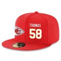 Wholesale Cheap Kansas City Chiefs #58 Derrick Thomas Snapback Cap NFL Player Red with White Number Stitched Hat