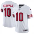 Wholesale Cheap Nike 49ers #10 Jimmy Garoppolo White Rush Youth Stitched NFL Vapor Untouchable Limited Jersey
