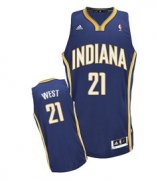Wholesale Cheap Indiana Pacers #21 David West Navy Blue Swingman Jersey