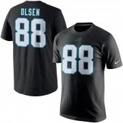 Wholesale Cheap Carolina Panthers #88 Greg Olsen Nike Player Pride Name & Number Short Sleeve T-Shirt Black