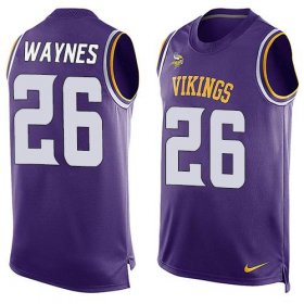 Wholesale Cheap Nike Vikings #26 Trae Waynes Purple Team Color Men\'s Stitched NFL Limited Tank Top Jersey