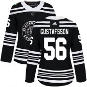 Wholesale Cheap Adidas Blackhawks #56 Erik Gustafsson Black Authentic 2019 Winter Classic Women's Stitched NHL Jersey