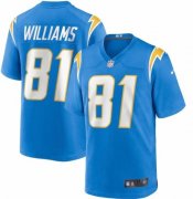 Wholesale Cheap Men's Los Angeles Chargers #81 Mike Williams Light Blue NEW Vapor Untouchable Stitched NFL Nike Limited Jersey