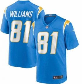 Wholesale Cheap Men\'s Los Angeles Chargers #81 Mike Williams Light Blue NEW Vapor Untouchable Stitched NFL Nike Limited Jersey