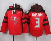 Wholesale Cheap Nike Buccaneers #3 Jameis Winston Red Player Pullover NFL Hoodie