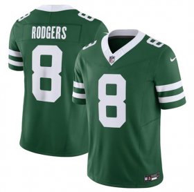 Cheap Men\'s New York Jets #8 Aaron Rodgers Green 2024 F.U.S.E. Vapor Limited Football Stitched Jersey