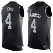 Wholesale Cheap Nike Raiders #4 Derek Carr Black Team Color Men's Stitched NFL Limited Tank Top Jersey