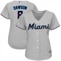 Wholesale Cheap Marlins #8 Andre Dawson Grey Road Women's Stitched MLB Jersey