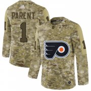 Wholesale Cheap Adidas Flyers #1 Bernie Parent Camo Authentic Stitched NHL Jersey