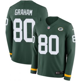 Wholesale Cheap Nike Packers #80 Jimmy Graham Green Team Color Men\'s Stitched NFL Limited Therma Long Sleeve Jersey