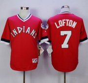 Wholesale Cheap Indians #7 Kenny Lofton Red 1978 Turn Back The Clock Stitched MLB Jersey