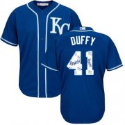Wholesale Cheap Royals #41 Danny Duffy Royal Blue Team Logo Fashion Stitched MLB Jersey