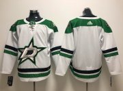 Wholesale Cheap Adidas Stars Blank White Road Authentic Stitched NHL Jersey